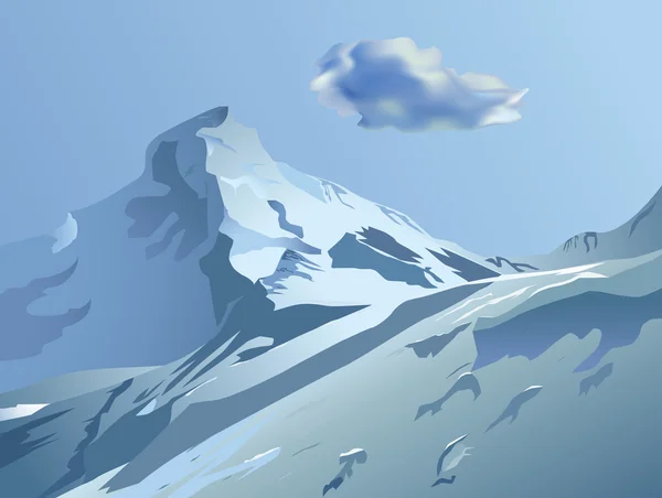 Karlı dağlar — Stok Vektör