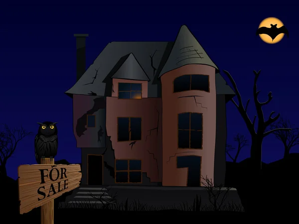 Spooky huis — Stockvector