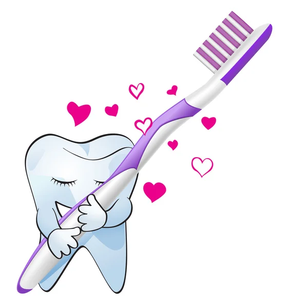 Зубная любовь — стоковый вектор