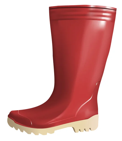 Piros gumi boot — Stock Vector