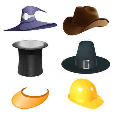 Hats set clipart