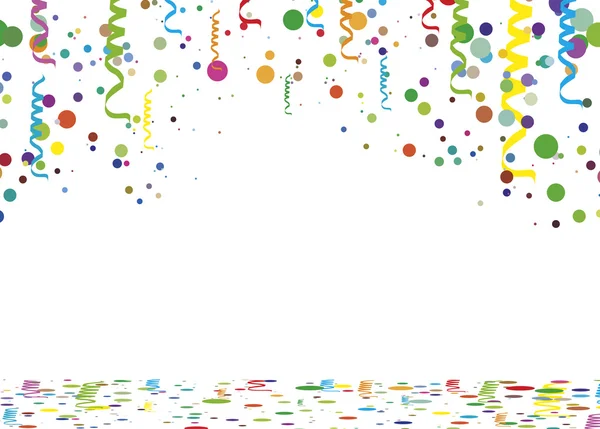 Serpentine confetti achtergrond - afbeelding, vector set — Stockvector