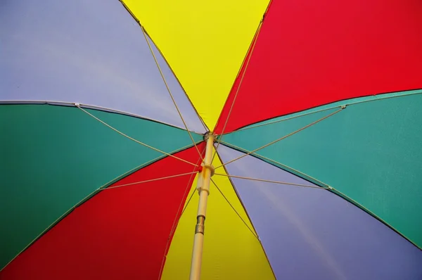 Colorful beach umbrella — Stock Photo, Image