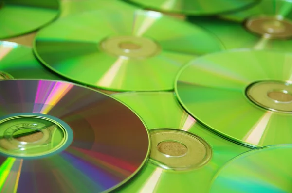 緑の cd — ストック写真