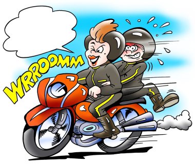 Its mom there runs the motorbike clipart