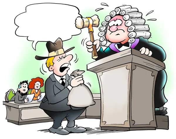 Entscheidung in einem Gerichtsverfahren — Stockfoto