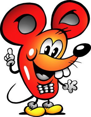 Hand-drawn Vector illustration of an Mouse Cellphone clipart