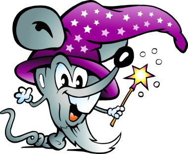Hand-drawn Vector illustration of an Magic Computer Mouse clipart