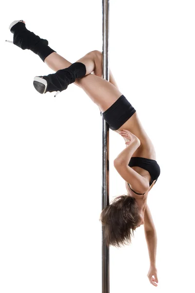 Young sexy pole dance woman — Stock Photo, Image