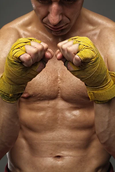 Boxer de ação — Fotografia de Stock