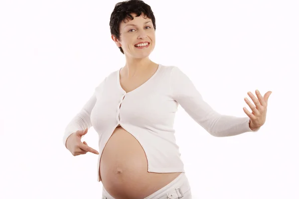 Egy várandós anya — Stock Fotó