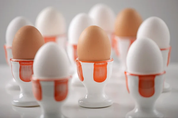 stock image Brown egg in cups