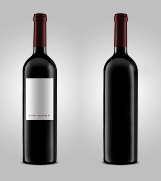 Red wine blank bottles — Stock Photo, Image