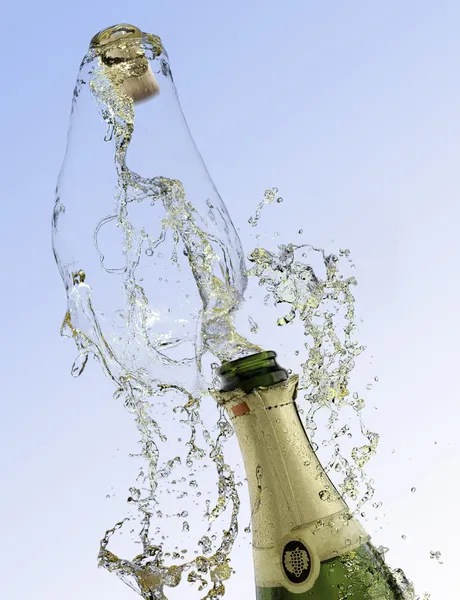 Celebration with drink champagne bubbles — Stock Photo, Image