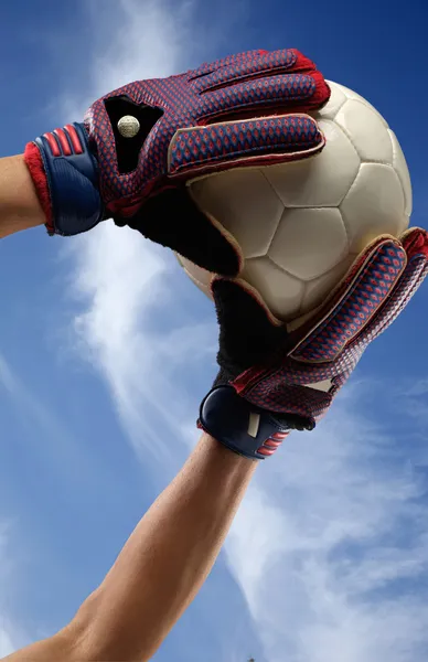 stock image Goalkeeper catching the ball