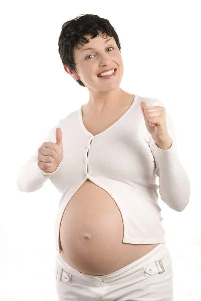 Una madre incinta Fotografia Stock