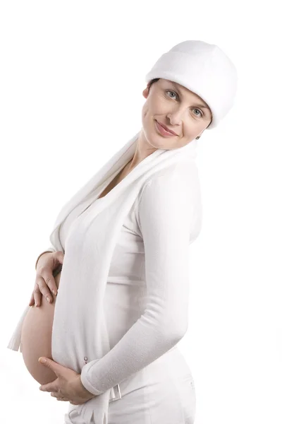 Une mère enceinte Images De Stock Libres De Droits