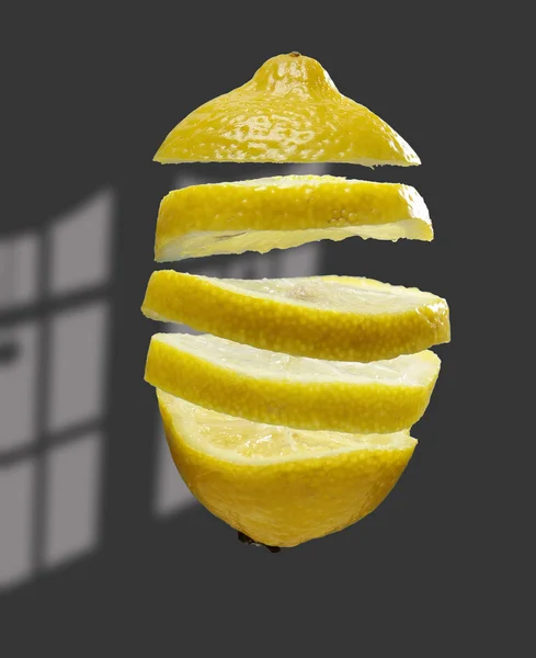 Limón amarillo único Imágenes de stock libres de derechos