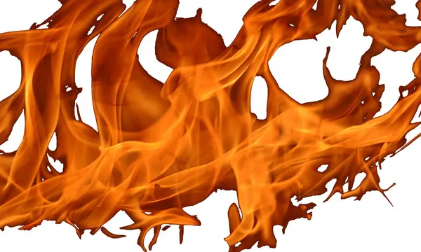 Fire on the white background — Stock Photo, Image
