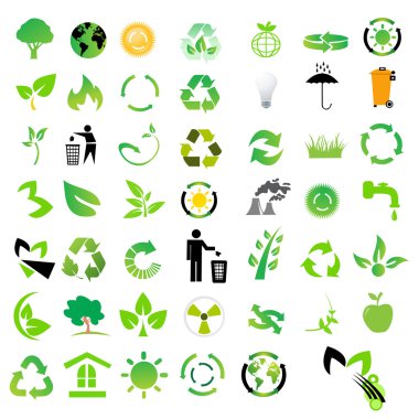  set of environmental / recycling icons clipart