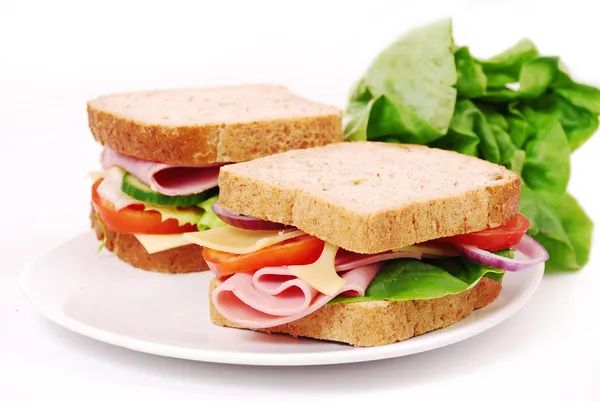Sandwich de jamón saludable — Foto de Stock