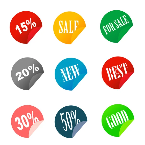 Sale tag stickers illustration — Stockfoto