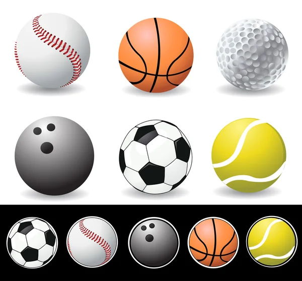 Иллюстрация спортивных мячей — стоковое фото