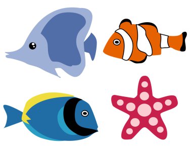 Exotic fish clipart