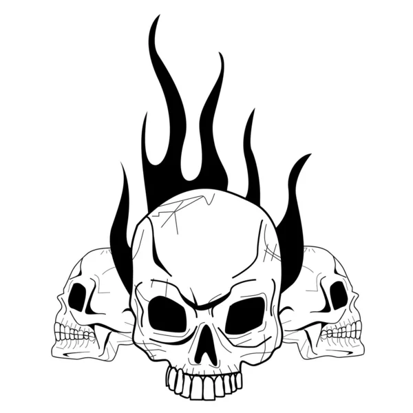 T-shirt design with skulls — Stock Photo, Image