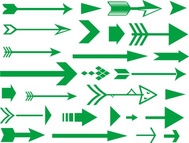 Lots of arrows illustration