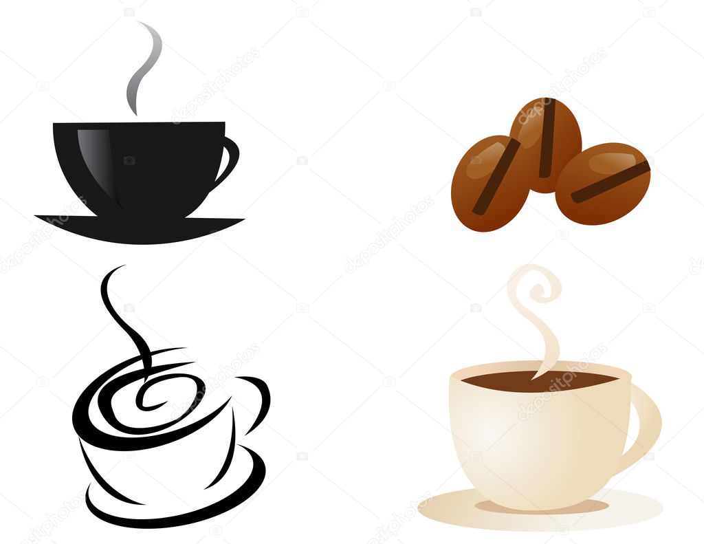 Coffee cup and smoke vecor