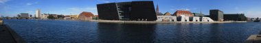 Copenhagen waterfront panorama with Royal Library clipart