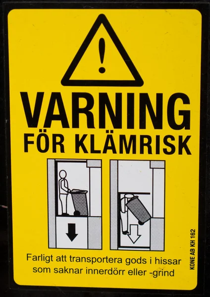 Swedish danger sign — Stock Photo, Image