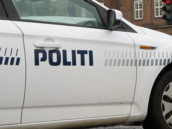 丹麦警察车 — 图库照片