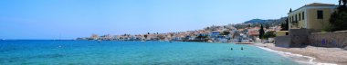 Panorama of Spetses clipart