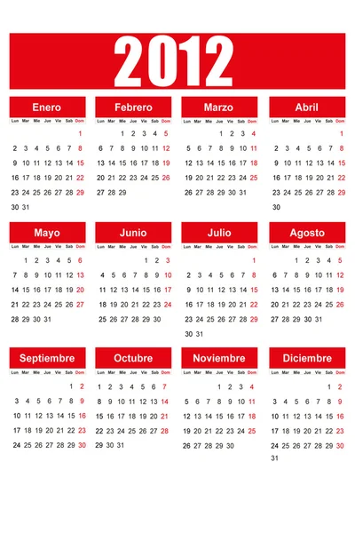 20120 kalender — Stock vektor