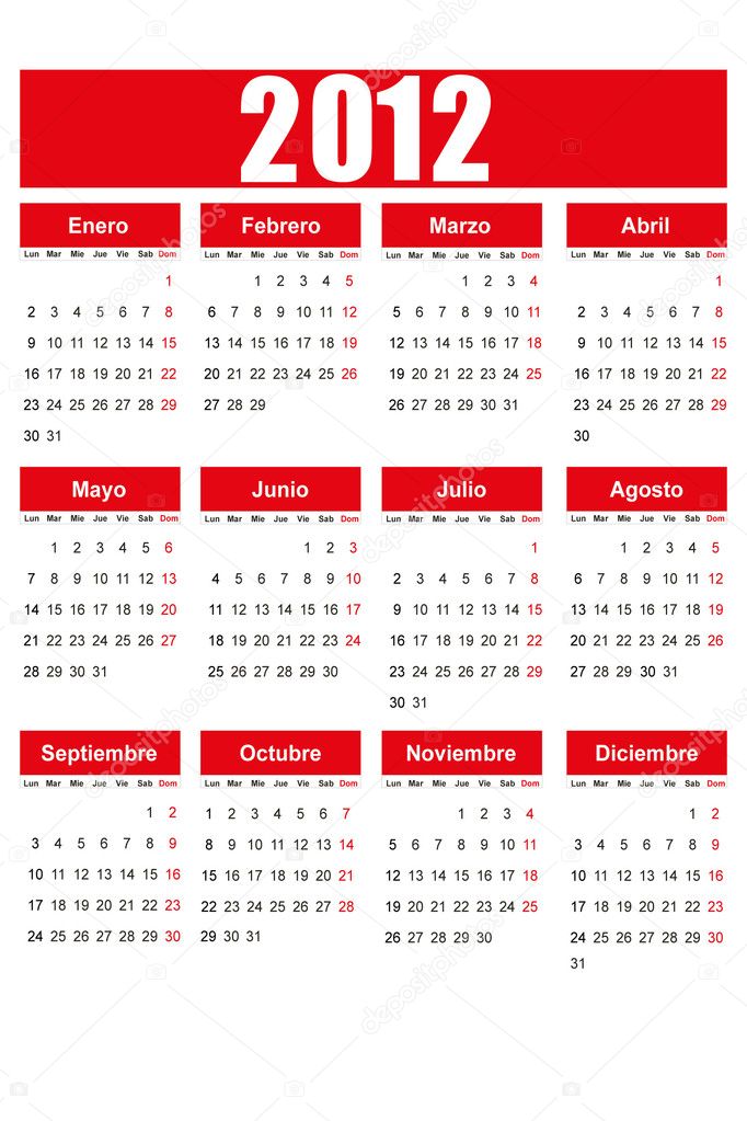  20120  calendar   Stock Vector  danystock 6482552