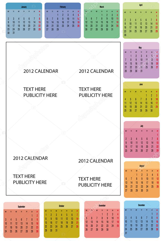  20120  calendar   Stock Vector  danystock 6482571