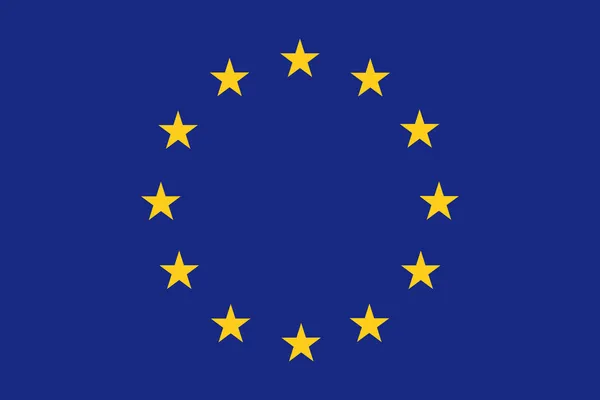 EU-flag eller EU-flag – Stock-vektor