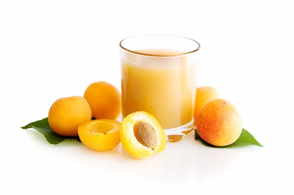Glass of apricot juice — Stock Photo, Image