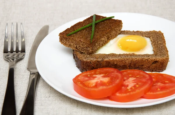 stock image Fried sunny-side-up egg