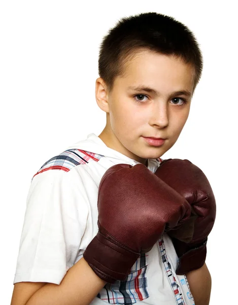 Boxerský chlapec — Stock fotografie
