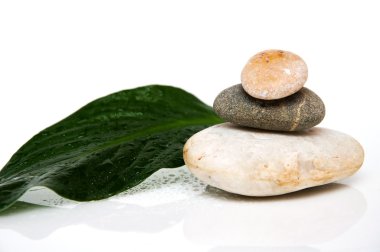 Stack of three rounded rocks clipart