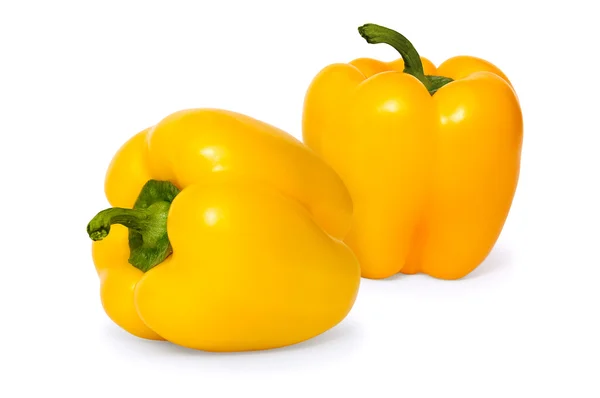 Due peperoni dolci gialli — Foto Stock