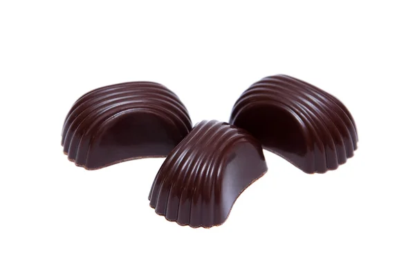 Üç chokolate şekerler — Stok fotoğraf