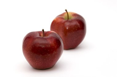 Two red apples clipart