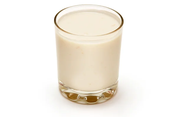 Glass of pineapple yogurt — Stock Photo, Image