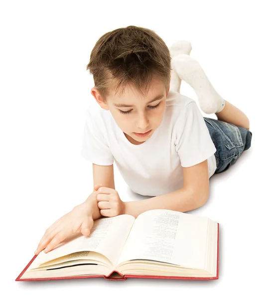 Anak membaca buku — Stok Foto