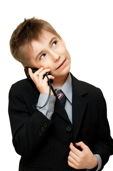 Cute Boy in Suit Royalty Free Stock Images
