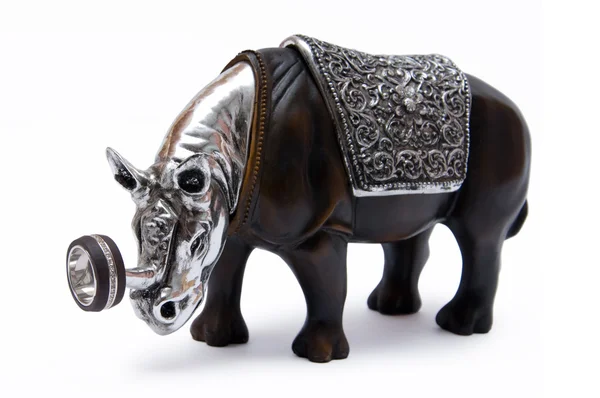 Rinoceronte de madeira — Fotografia de Stock